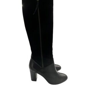 Elliott Luca Tall Boots Multi Suede Leather Black 11 Dark Academia Preppy 03-06